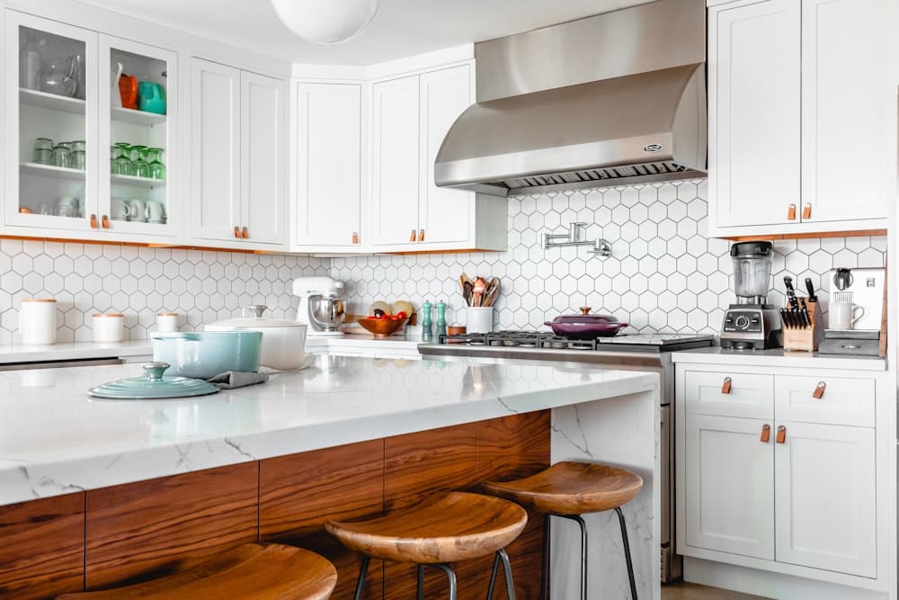 Kitchen inspiration with light cabinetry and a generous work surface
